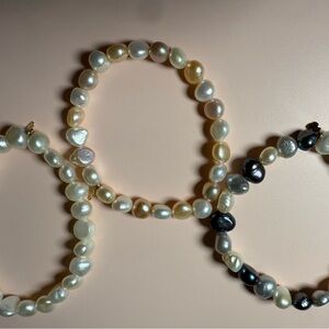 TOUS Elegant Pearl Bracelet Set